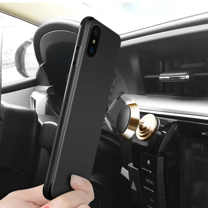 Магнитный автомобильный чехол для iPhone 12 12Mini 11 Pro MAX XSMAX XR X XS SE2020 7 8 6 6S Plus мягкие