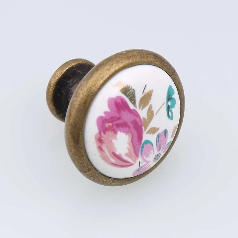 32 мм сельские керамические ручки для ящиков шкафов обуви серебристые золотистые