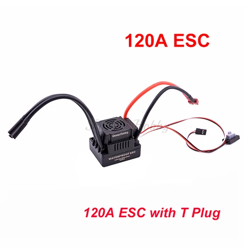 Only 120A ESC Водонепроницаемый 3660 3300KV 3800KV/3670 2150KV 2650KV бесщеточный мотор+ S-80A 80A/S-120A 120A 2-4S ESC для 1/8 1:8 RC автомобилей грузовых автомобилей - Цвет: Only 120A ESC