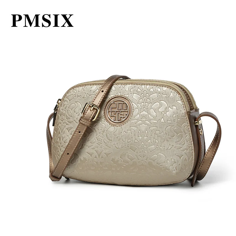 PMSIX Брендовые женские сумки из тисненой искусственной кожи через плечо Кожаные