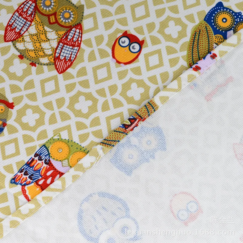 Cotton Linen Print Color Owls Customed Tablecloth Cover Table Deco 17317c | Дом и сад