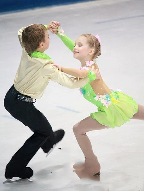 shippinggreenice Катание на коньках костюм для соревнований по фигурному катанию дубинка Кружевной Костюм для взрослых childaSD518 - Цвет: Розовый