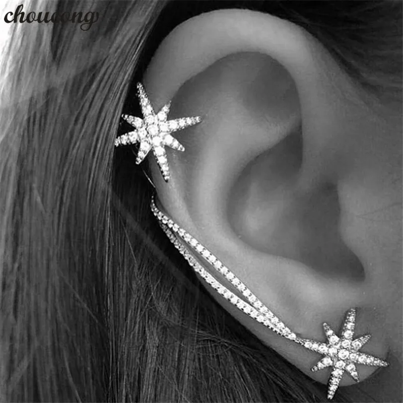Модные серьги-подвески choucong из циркония класса ааааа с белым золотом эффектные