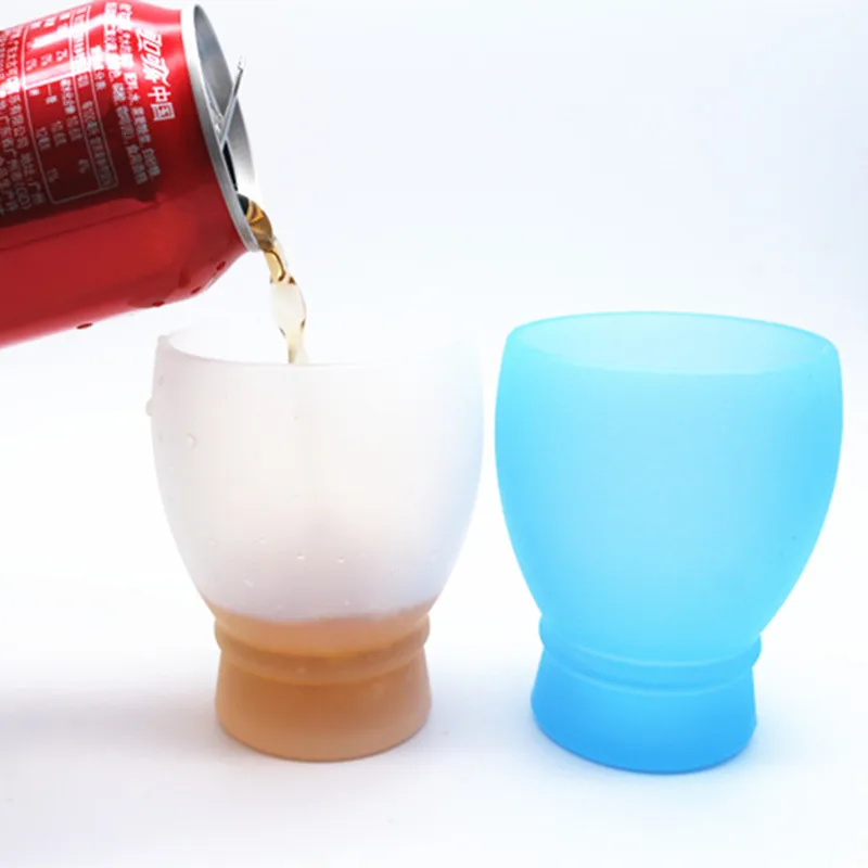 

YIBO Silicone red wine glass transparent silicone cup cocktail glass portable fashion travel camping party anti-fall cup