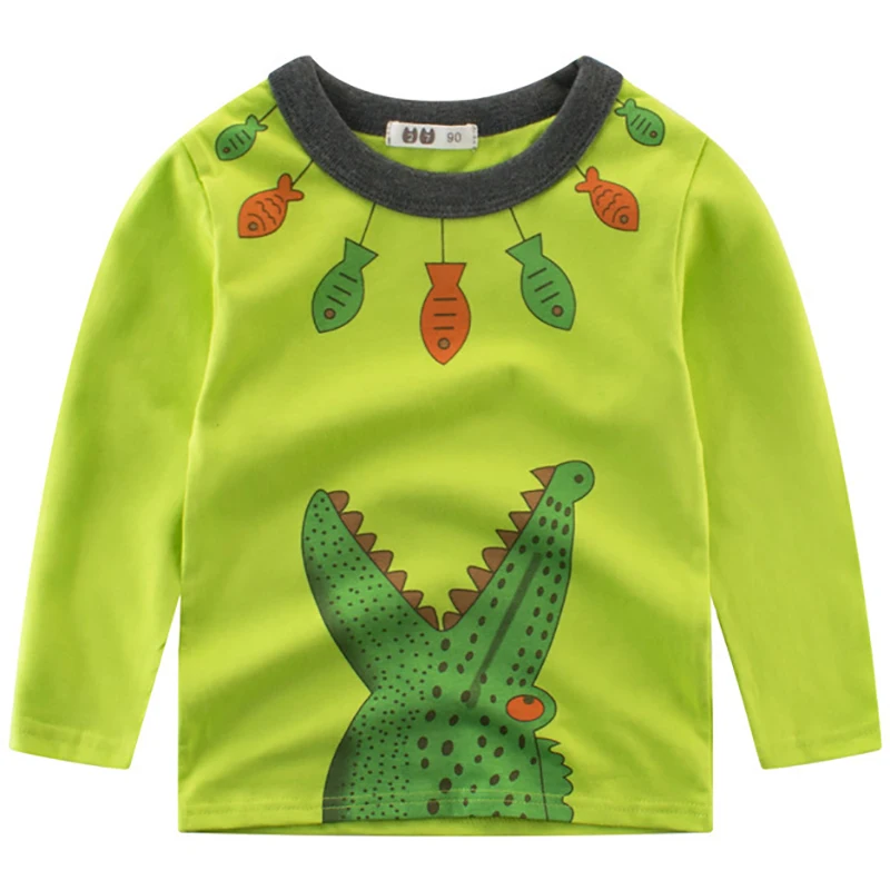 

Boys T Shirts Spring 2018 Girl Long Sleeve T Shirt Cartoon Little Girls Tops Summer O-neck Cotton Toddler Tshirts Boy T Shirt
