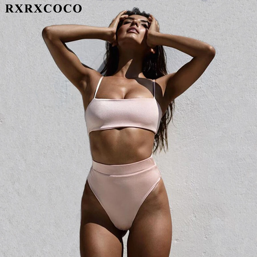 Новое бикини RXRXCOCO 2019 купальники женские спортивные топы купальник комплект с