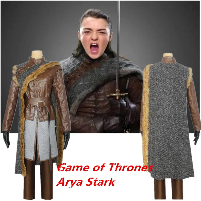ТВ серии периферийная Игра престолов Сезон 8 Ария Старк косплей реквизит костюм