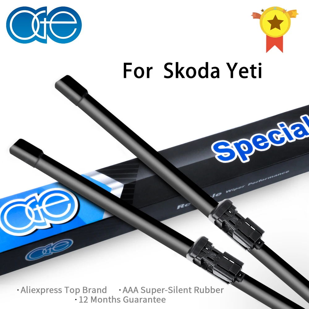 

Oge 24 ''+ 19'' стеклоочистителей для Skoda Yeti 2009 2010 2011 2012 2013 2014 2015 высокое качество резиновые лобовое стекло автомобильные аксессуары