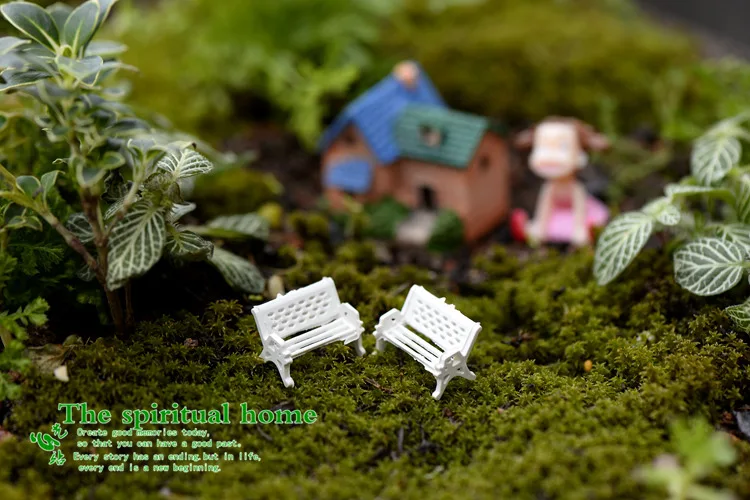 2 шт. миниатюрные садовые скамейки для украшения дома|garden fairy|garden diygarden miniatures |