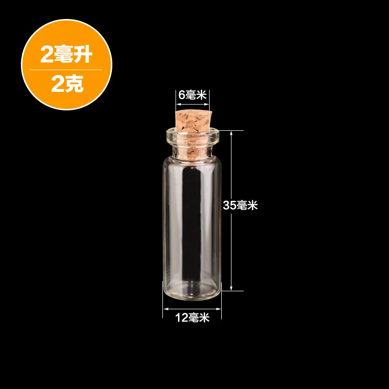 Подвесная Мини Стеклянная бутылка оптовая продажа пробковая прозрачная