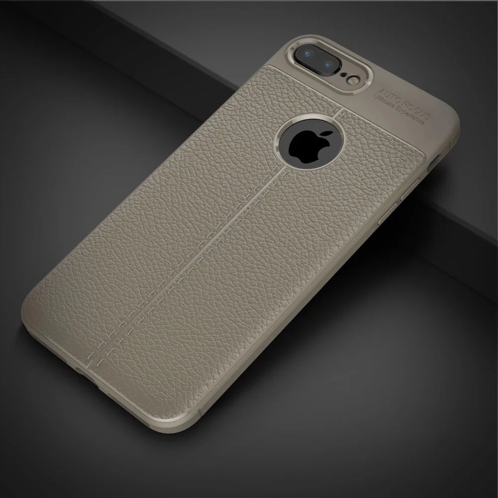 Чехол на айфон 7 Чехол для iPhone х чехол Бизнес кожа силиконовый мягкий чехол из термополиуретана для iPhone 7 8 6 6s плюс XR XS Макс 5 5S se роскошь задняя крышка - Цвет: C