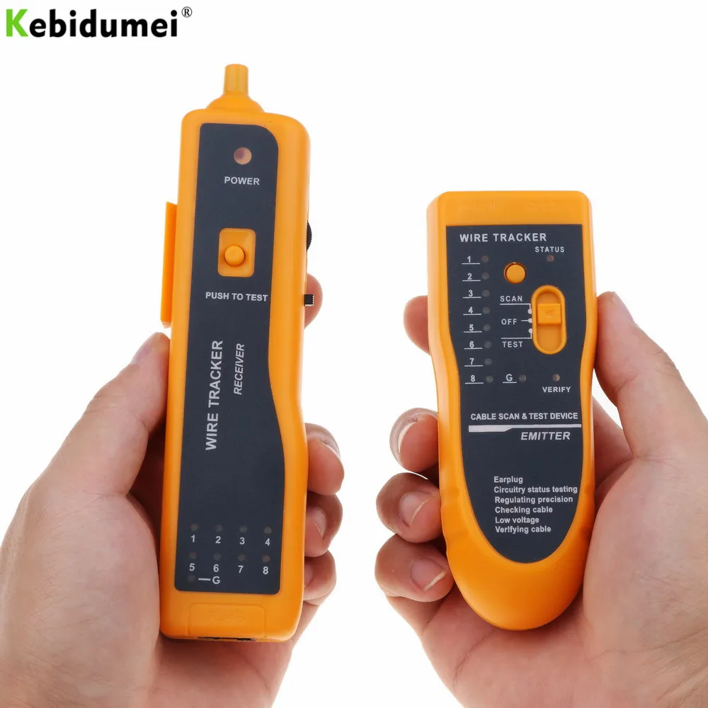Тестер сетевого кабеля Kebidumei Ethernet LAN тестер RJ11 RJ45 Cat5 Cat6 трассировщик детектор