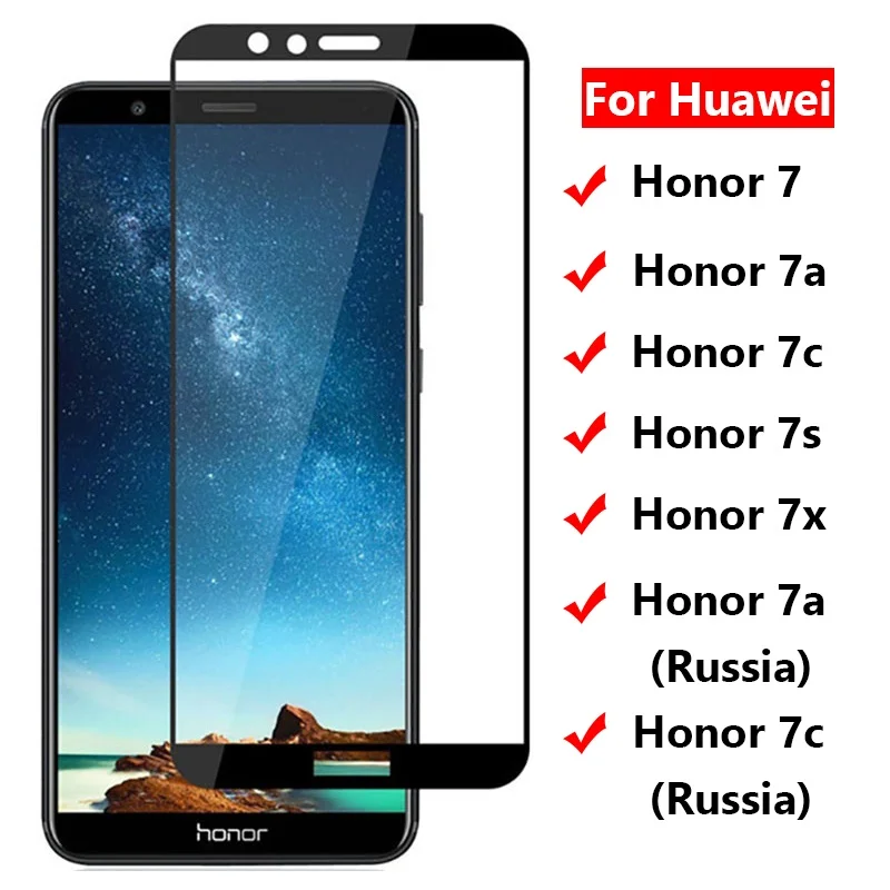 Защитное стекло для huawei honor 7a 7c Закаленное пленка 7s 7x защита tremp 7 a c x s Защита