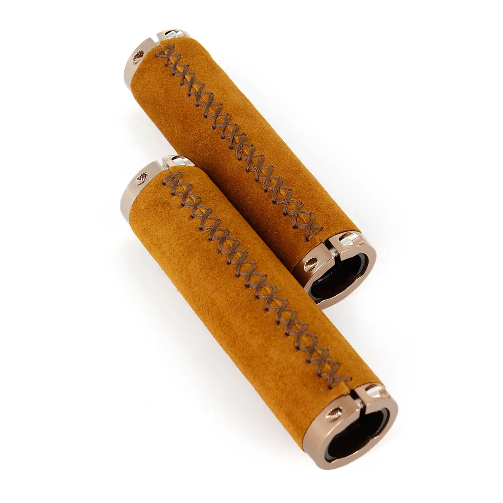 Из натуральной кожи ручки комфорт с замочком для горного велосипеда дорожный