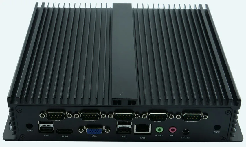 Безвентиляторный мини ПК промышленный компьютер с USB 6 * COM HDMI Intel Celeron C1037U J1900 Core i5