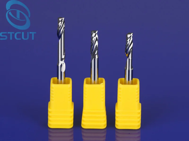 

10PCS Single Flute Milling cutters for Aluminum CNC Tools Solid Carbide CNC flat End mills Router bits,aluminum composite panels