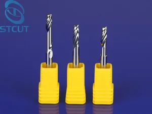 Фрезы с одной канавкой для алюминиевых инструментов ЧПУ, твердосплавные плоские Фрезы с ЧПУ, фрезы, алюминиевые композитные панели, 10 шт.