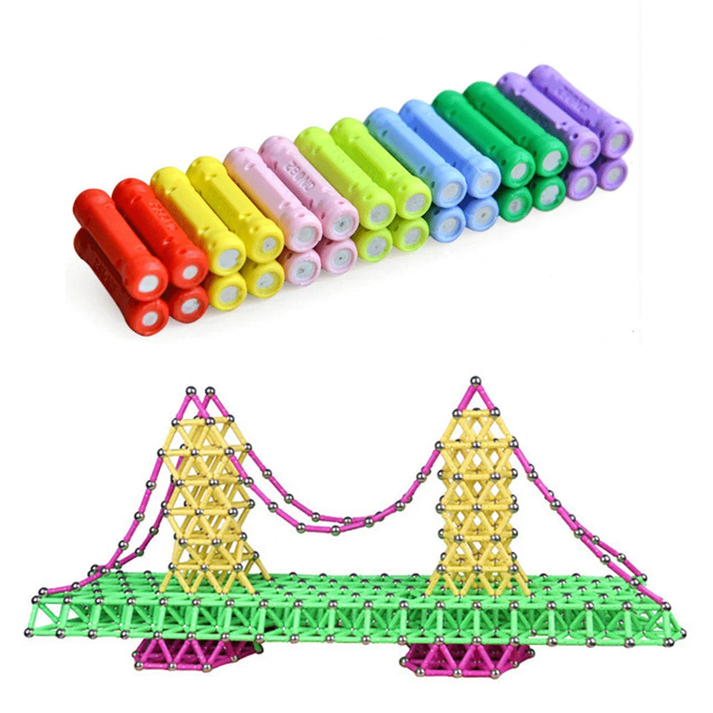438pcs Magnetic Building Blocks Metal Balls Designer Construction Toys Learning Educational DIY Castle Children Kids toys Gift | Игрушки и