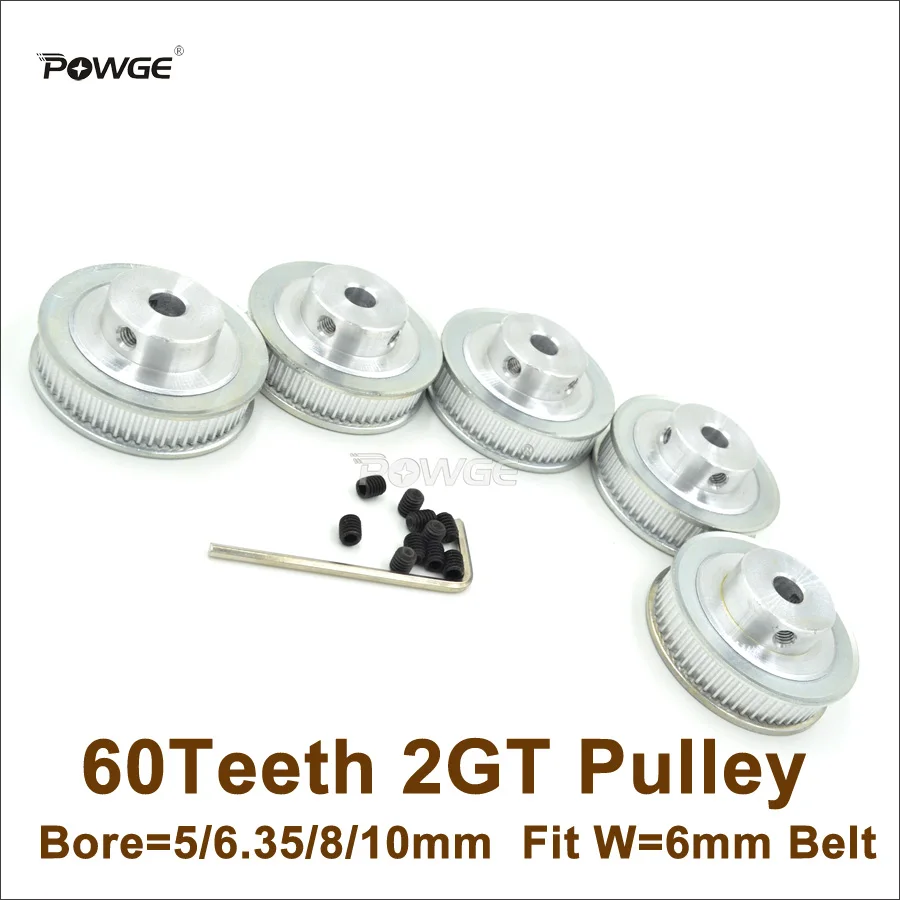 Приводной шкив ГРМ POWGE 5 шт. 60 зубьев 2 ГТ отверстие 5/6 35/8/10 мм подходит для ширины 6