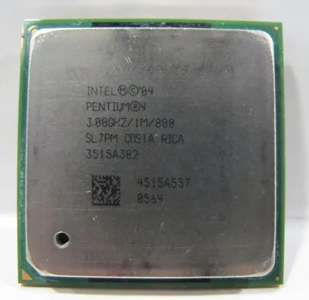 Фото Intel Pentium P4 3 0 4 ГГц разъем 478 p4 1M 800 SL7PM характеристики EO 3.0E может работать в