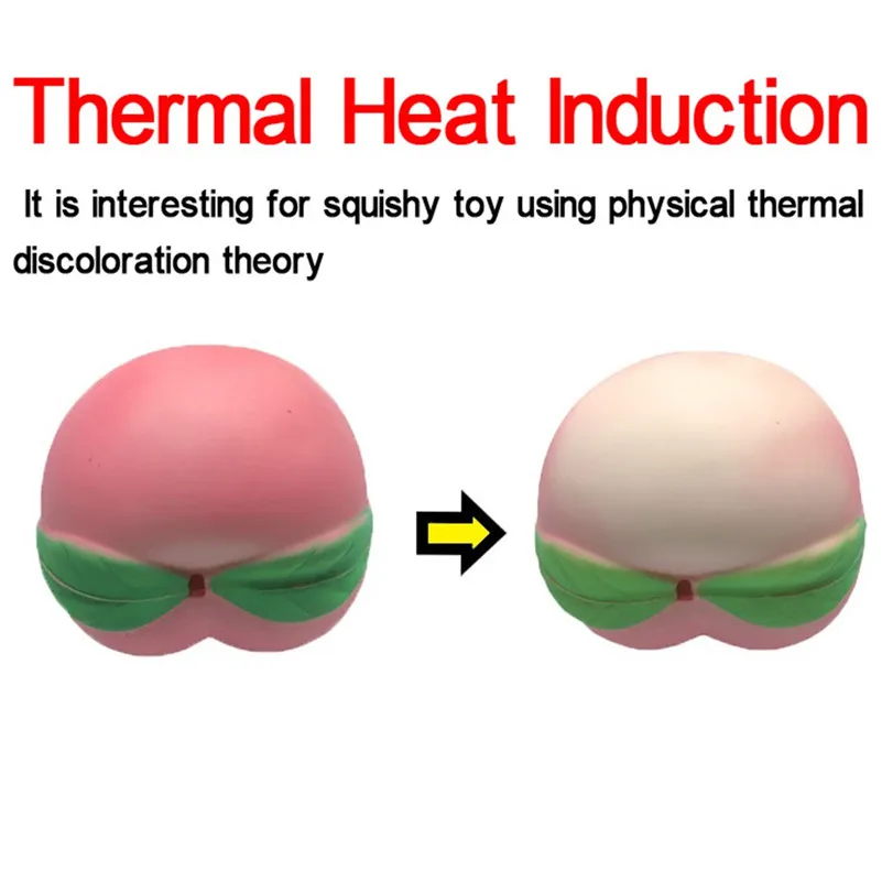 

Thermal Heat Induction Temperature Color Change Squishies Honey Peach Slow Rising Scented Relie antistress games anti-stress F1