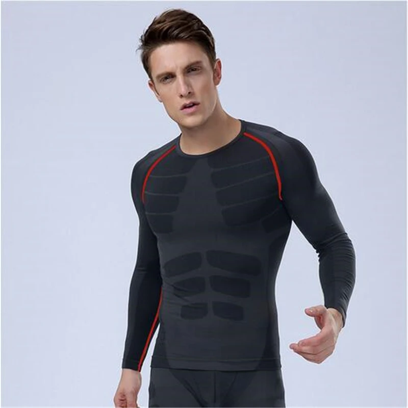 

Fitness Exercise Kit Men's Integrated Training Exercise Tight Fitness Series Compression Quick Dry Long Sleeve Composer + Pants