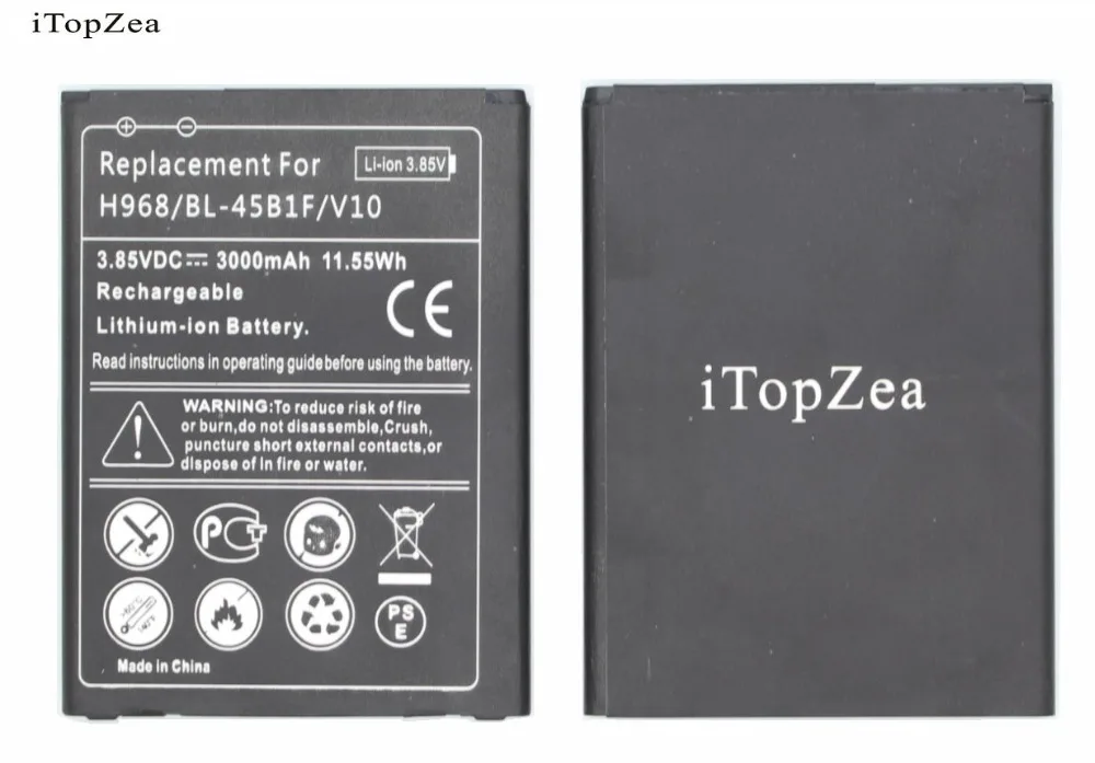 Аккумулятор iTopZea BL-45B1F 3000 мАч + универсальное зарядное устройство USB для LG V10 H968 H961N