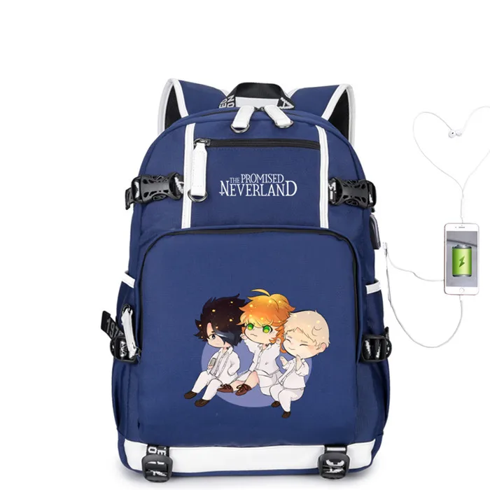 2 Обещанный рюкзак для ноутбука Neverland с зарядкой через usb, Норман Эмма, женский рюкзак, холщовые школьные сумки, большой рюкзак для книг, рюкзак для путешествий - Цвет: 2