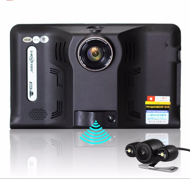 7 &quotAndroid Автомобильный GPS Навигатор детектор dvr камера Автомобилей Радар-детектор
