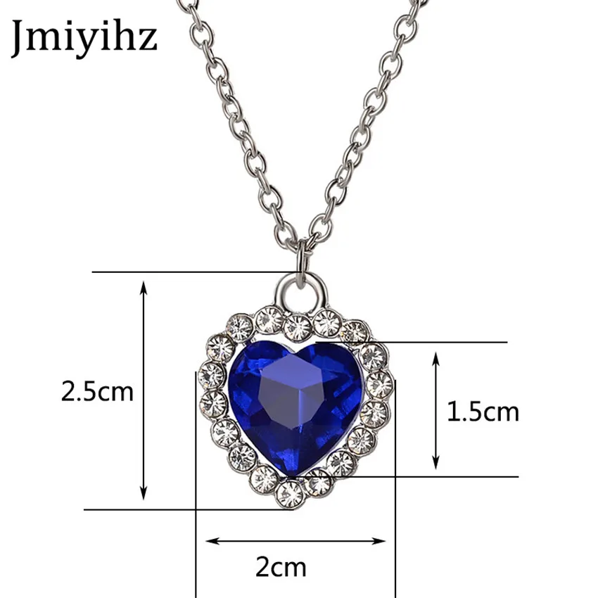 Jmiyihz Ocean Heart Love Necklaces &amp Pendants for Women Fashion Jewelry Filled White Crystal Maxi Boho Choker Necklace Gifts | Украшения