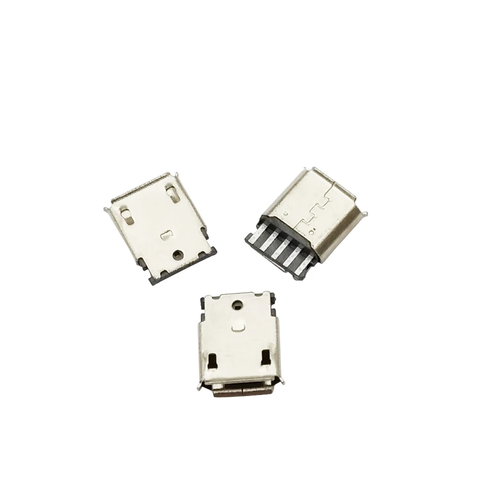 300 шт./лот Micro USB 5pin гнездо Коннектор тип сварки для зарядки хвоста мобильного