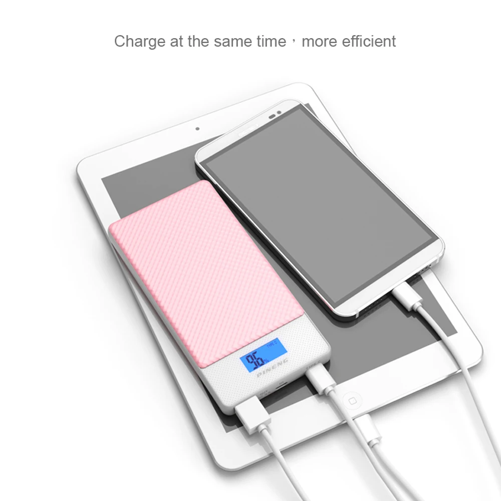 PINENG 10000 мАч Двусторонняя Быстрая зарядка Power Bank PN 993 QC3.0 портативный аккумулятор