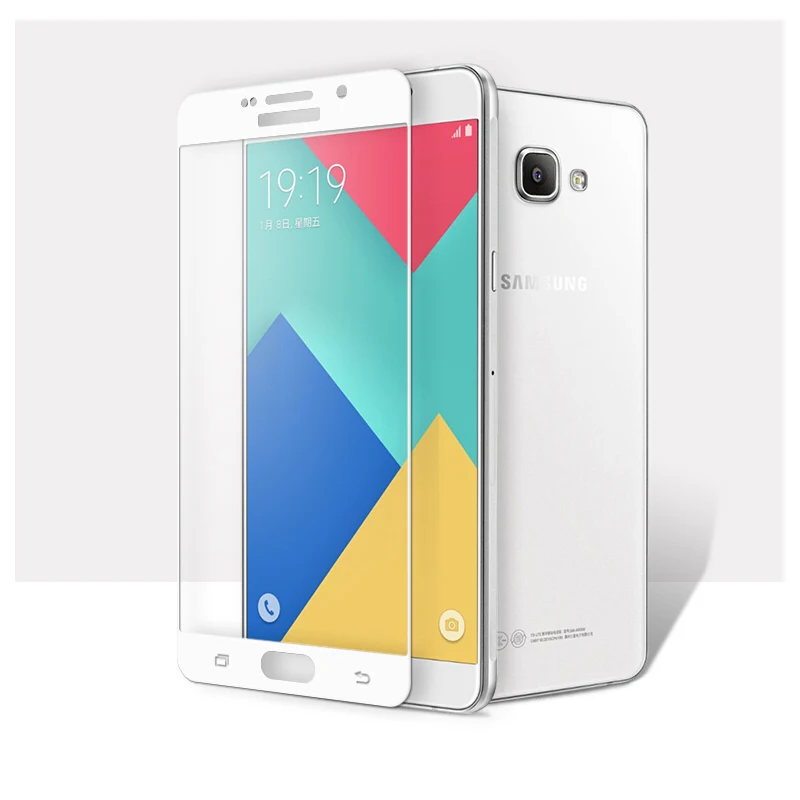Полное покрытие закаленное стекло протектор экрана для Samsung Galaxy A3 A5 2016 A7 A710 on7