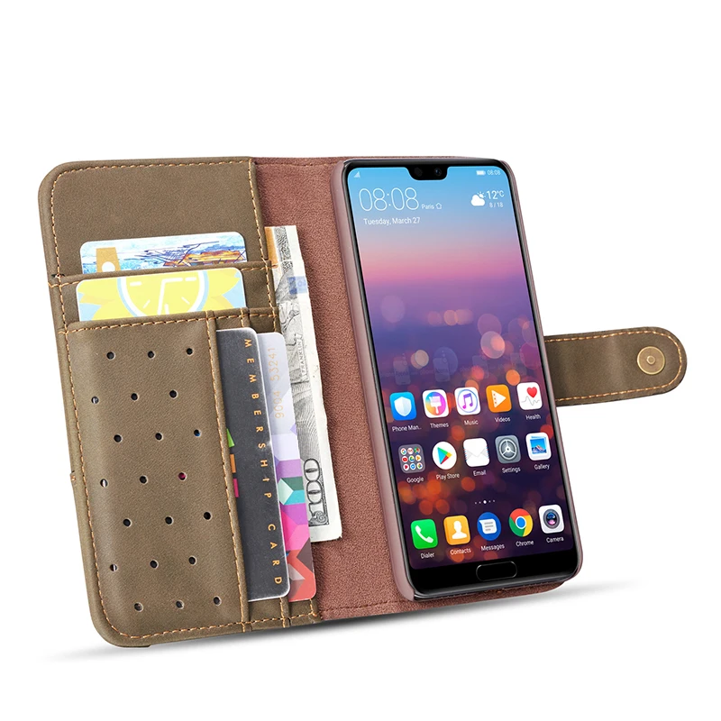 Genuine Leather Case for Huawei P20 P30 Pro Wallet Flip Stand Mate 20 Lite Nova 3e 4e Cover |