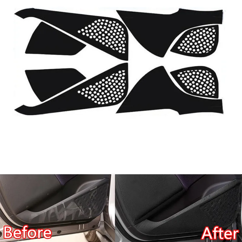 

For Toyota CHR C-HR 2017 2018 Car Door Panel Anti-kick Stickers Dust-proof Cover Interior Car Accessories Styling