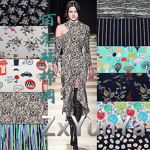 

New printing rayon fabric acrobatics dress pajama clothing fabric