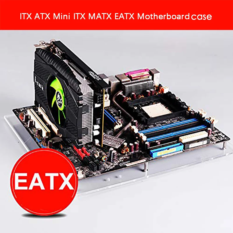 PC открытая рамка тестовая скамейка ITX Mini ITX материнская плата акриловый разгонный чехол для компьютера DIY Mod Базовая подставка