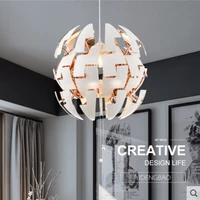 nordic simple pendant lamp plated acrylic deformable creative personality e27 single bedroom livingroom dining lighting fixture