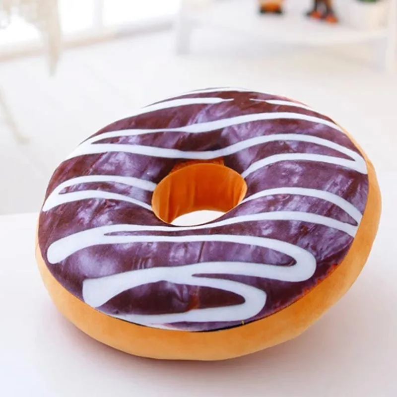 

40cm High Quality Donut Cushion Creative Simulation Food Plush Toy Funning Kids Doll Office Nap Pillow Best Christmas Gifts
