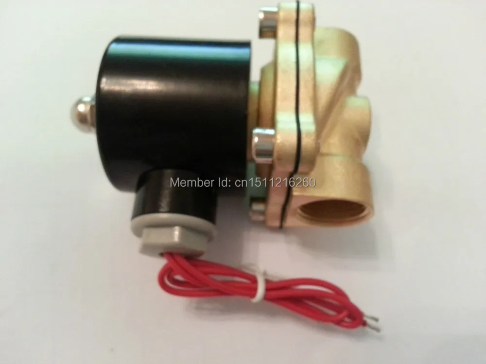 

Free Shipping High Quality 1/2'' Brass Solenoid Valve Normally Closed Water Air Oil 2W160-15 NBR DC12V DC24V AC110V or AC220V