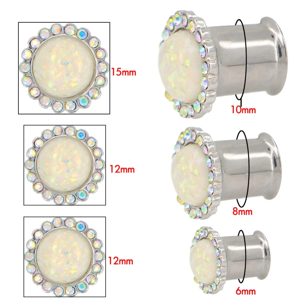 Ушные вкладыши для женщин разноцветные стразы в стиле панк с цветочным узором