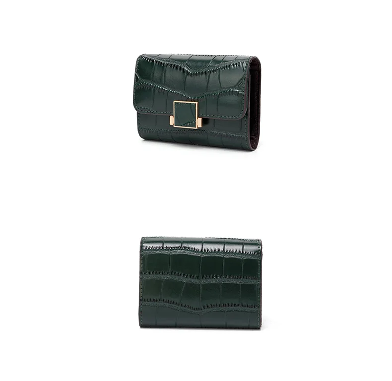 BISON DENIM, коровья кожа, женские кошельки, ID держатель для карт, Дамский кошелек, отделение для монет, короткие маленькие кошельки, высокое качество, B3283