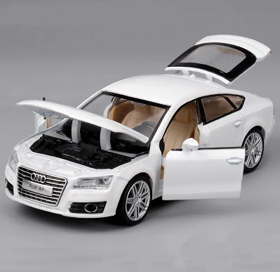 Белый Высокая симуляция 1:32 AUDI A7 Coupe модель автомобиля из сплава игрушечный автомобиль с выдвижной спинкой для детей рождественские подарки коллекция игрушек - Цвет: Белый