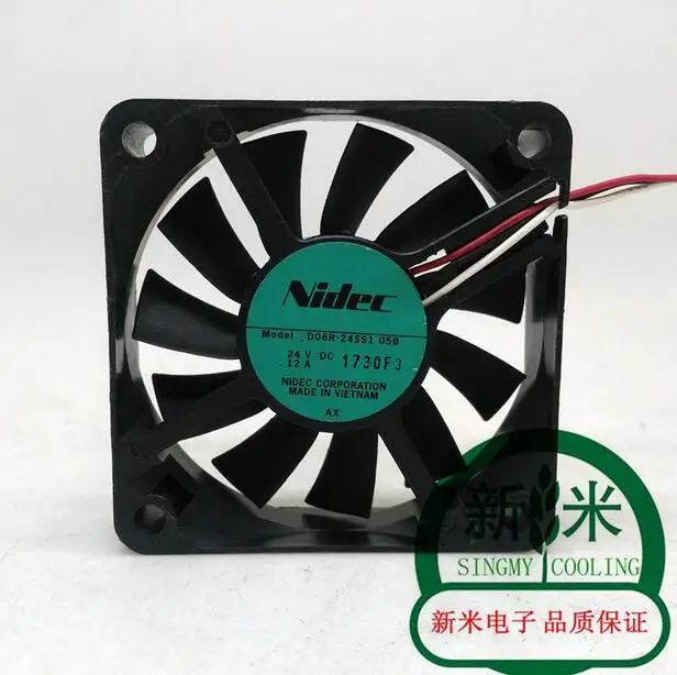 Оригинальный трехпроводной инверторный вентилятор NIDEC D06R-24SS1 05B 6 см 24 В 6015 а 60*60*15 мм