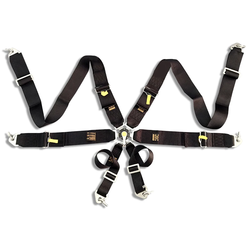 1 set FIA 2026 6 Points 3 inches Racing Safe seat Belt safety HARNESS with eye bolt SAB01 (Red,blue,black optional)
