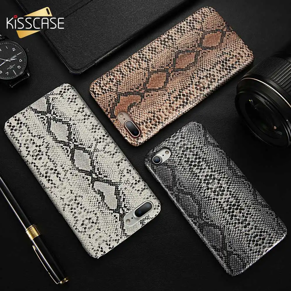 KISSCASE чехол из змеиной кожи для iPhone 7 8 6 6S Plus 5S SE 5 телефона X XS Max XR 10 аксессуары
