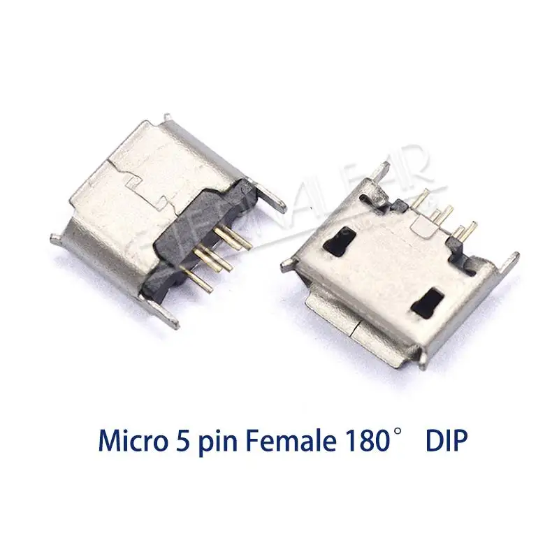 USB13 MK5P мини USB2.0 Тип женский микро DIP 180 градусов прямой позиционирование ноги пост прямой вертикальный разъем иглы сварочная проволока - Цвет: USB13