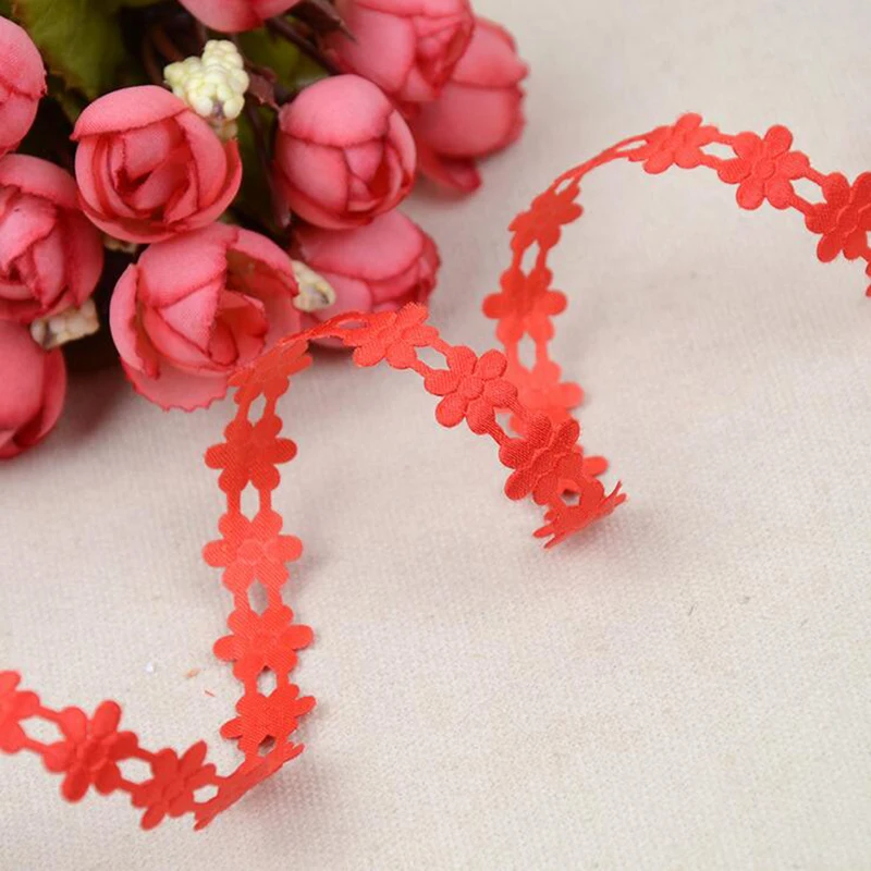 

Satin Ribbon Polyester Embossed Flower 13mm High Quality For Clothing Applique Gift Wrapping Hair Accessories BBXU-087