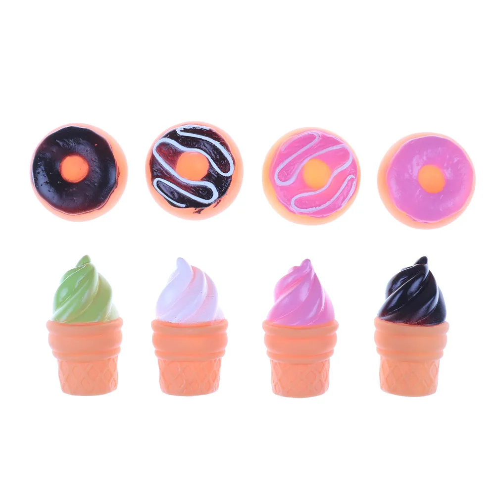 Фото 8 шт./пакет Милая модель мороженого для еды Детские Игрушки ванны милые мягкие