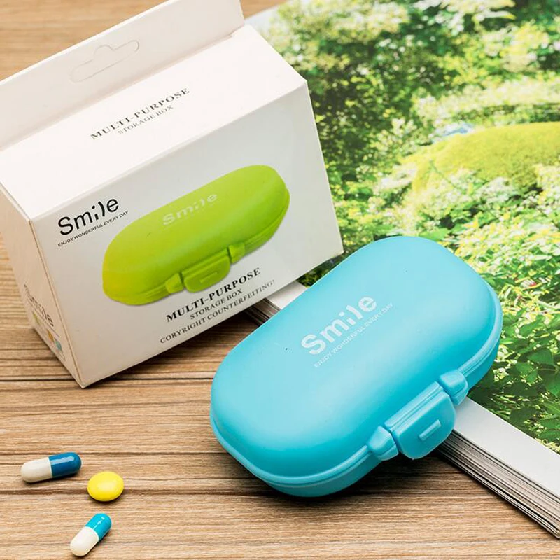 Милый 4 сетки Мини Дорожный Чехол для таблеток s разветвитель планшет капсульный